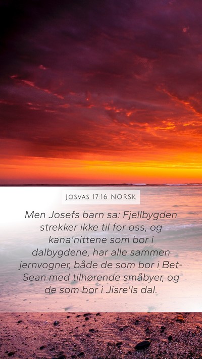Josvas 17:16 NORSK Bible Verse Image