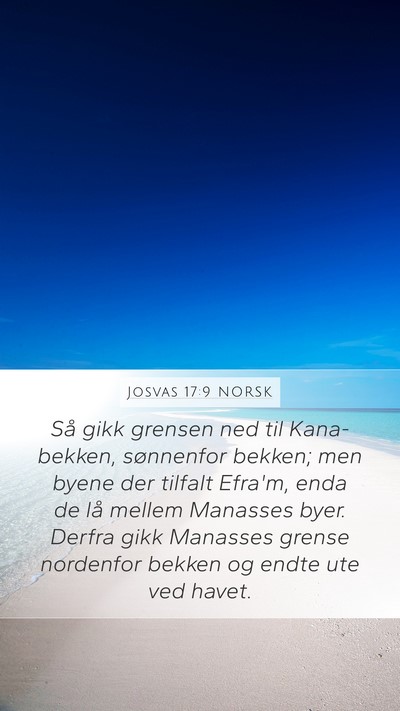 Josvas 17:9 NORSK Bible Verse Image