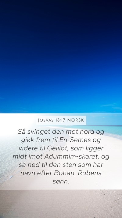 Josvas 18:17 NORSK Bible Verse Image
