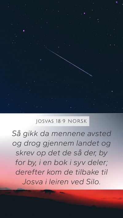 Josvas 18:9 NORSK Bible Verse Image