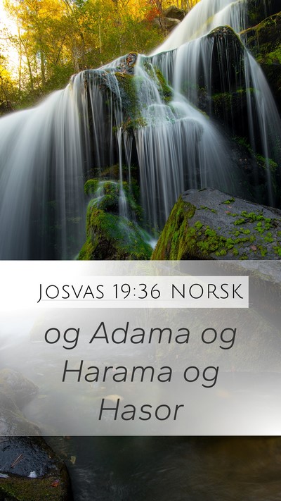 Josvas 19:36 NORSK Bible Verse Image