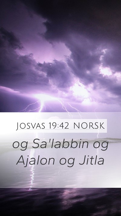 Josvas 19:42 NORSK Bible Verse Image