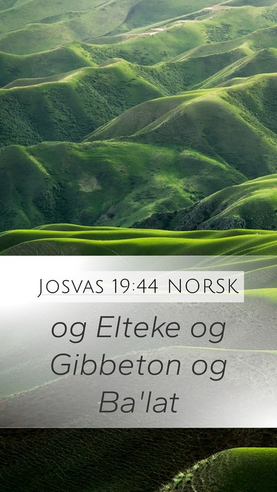 Josvas 19:44 NORSK Bible Verse Image