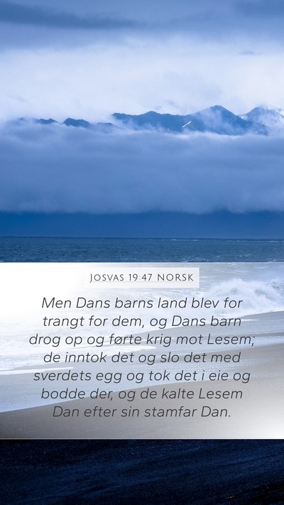 Josvas 19:47 NORSK Bible Verse Image