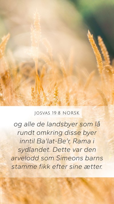 Josvas 19:8 NORSK Bible Verse Image