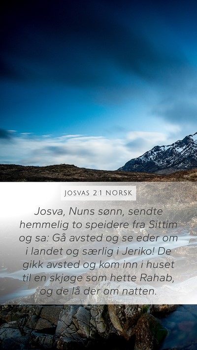 Josvas 2:1 NORSK Bible Verse Image