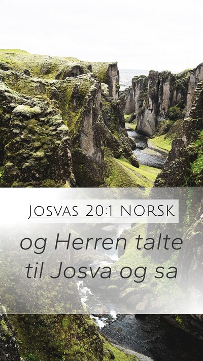 Josvas 20:1 NORSK Mobile Phone Wallpaper - og Herren talte til Josva og - Mobile Bible Verse Wallpaper