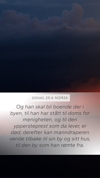 Josvas 20:6 NORSK Bible Verse Image