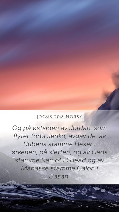 Josvas 20:8 NORSK Bible Verse Image