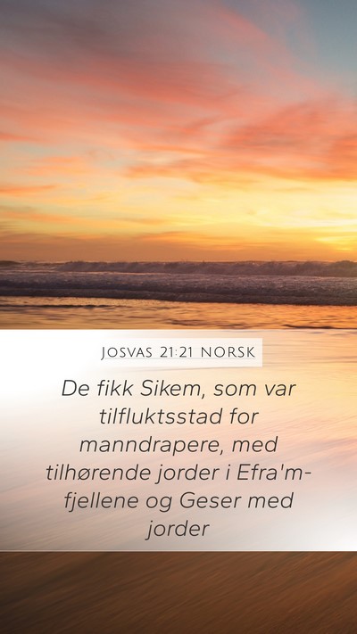 Josvas 21:21 NORSK Bible Verse Image