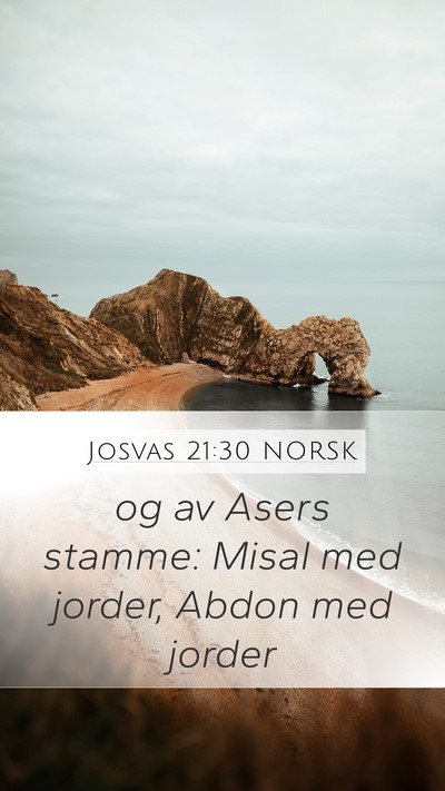 Josvas 21:30 NORSK Bible Verse Image