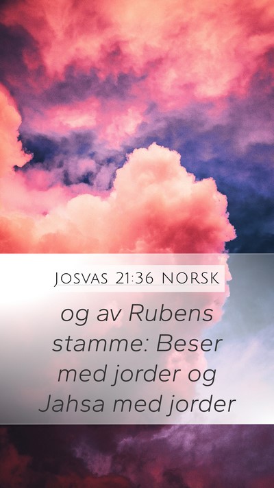 Josvas 21:36 NORSK Bible Verse Image
