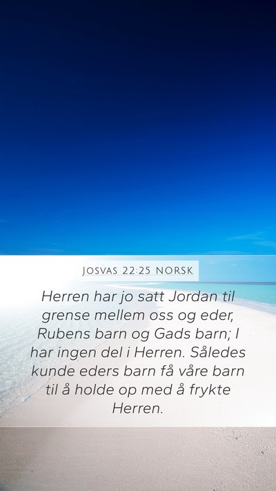 Josvas 22:25 NORSK Bible Verse Image
