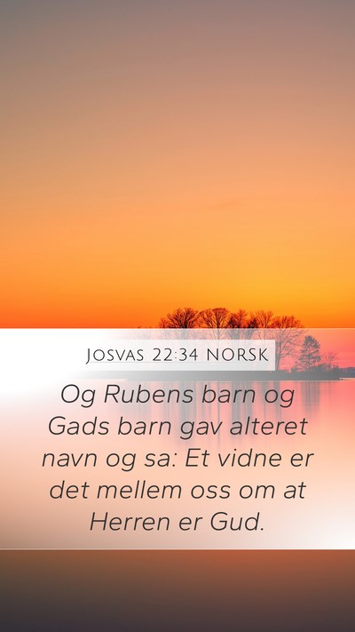 Josvas 22:34 NORSK Bible Verse Image
