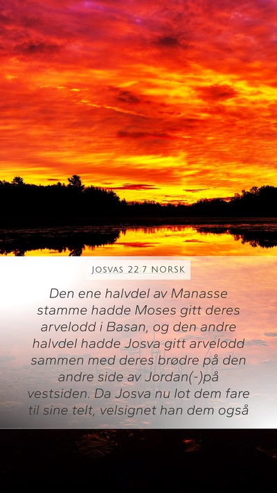 Josvas 22:7 NORSK Bible Verse Image