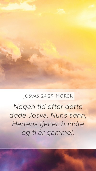 Josvas 24:29 NORSK Bible Verse Image