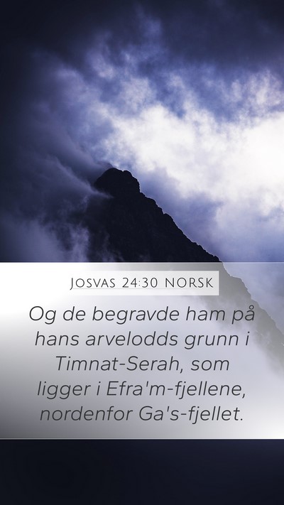 Josvas 24:30 NORSK Bible Verse Image
