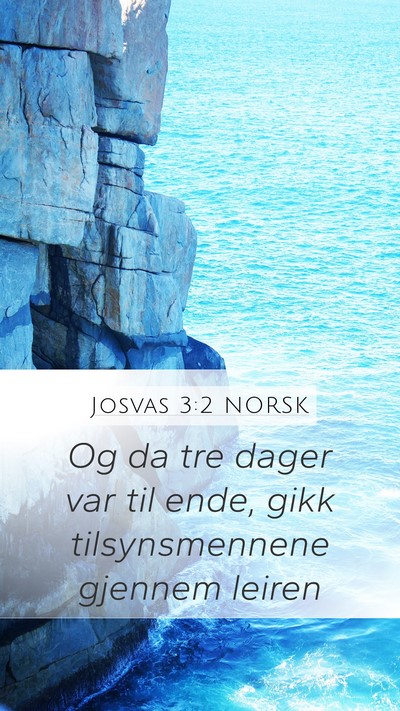 Josvas 3:2 NORSK Bible Verse Image