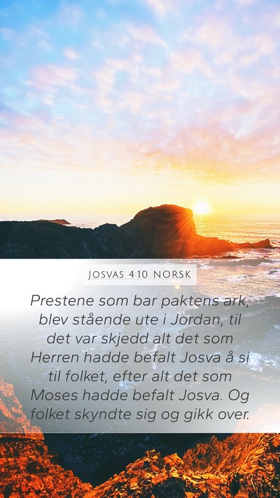 Josvas 4:10 NORSK Bible Verse Image