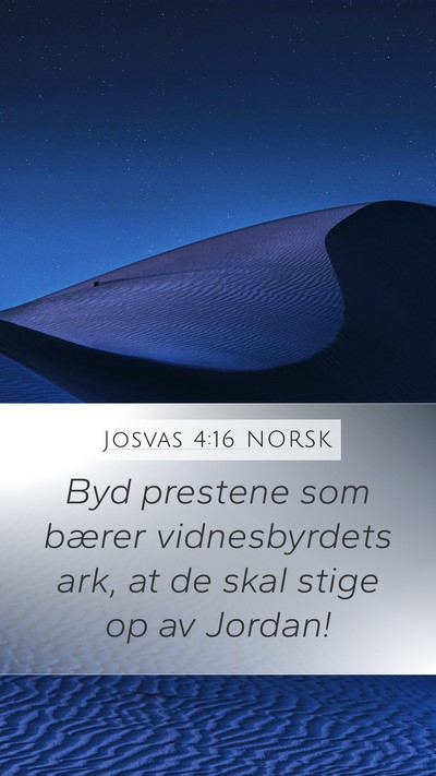 Josvas 4:16 NORSK Bible Verse Image