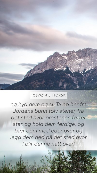 Josvas 4:3 NORSK Bible Verse Image