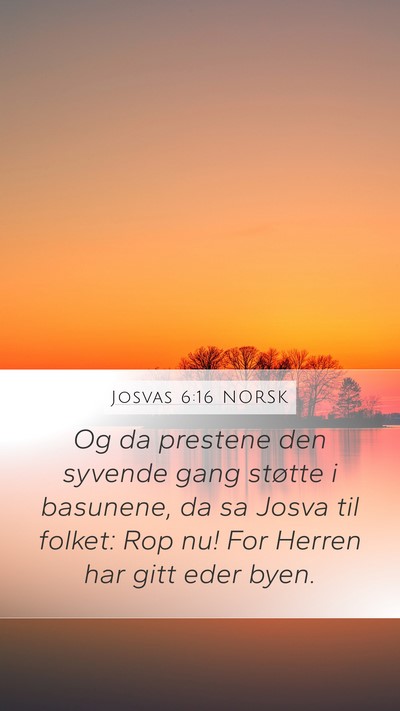 Josvas 6:16 NORSK Bible Verse Image