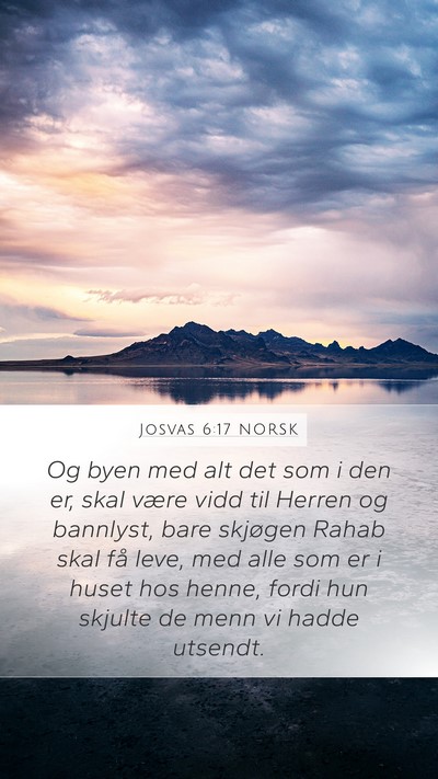 Josvas 6:17 NORSK Bible Verse Image