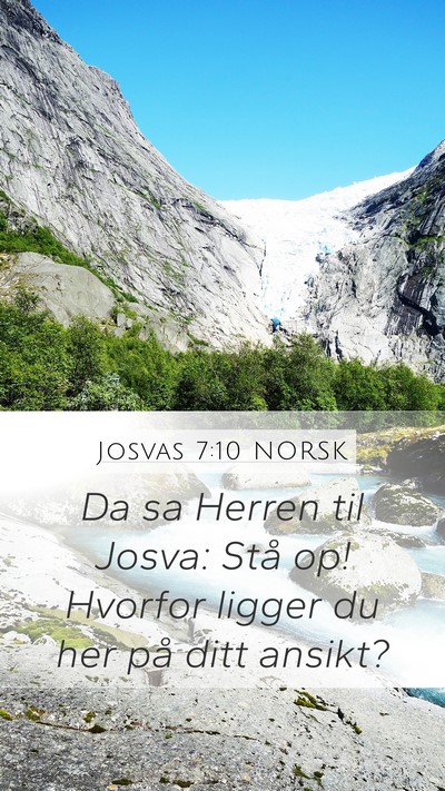 Josvas 7:10 NORSK Bible Verse Image