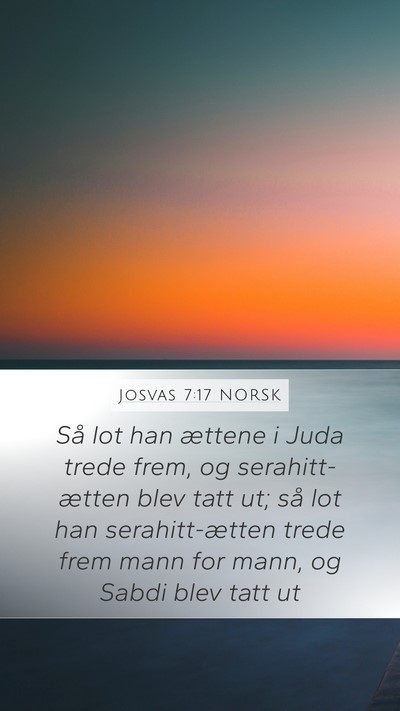 Josvas 7:17 NORSK Bible Verse Image