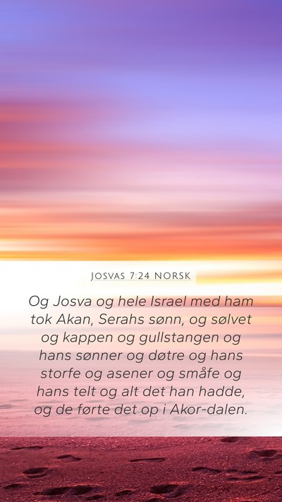 Josvas 7:24 NORSK Bible Verse Image