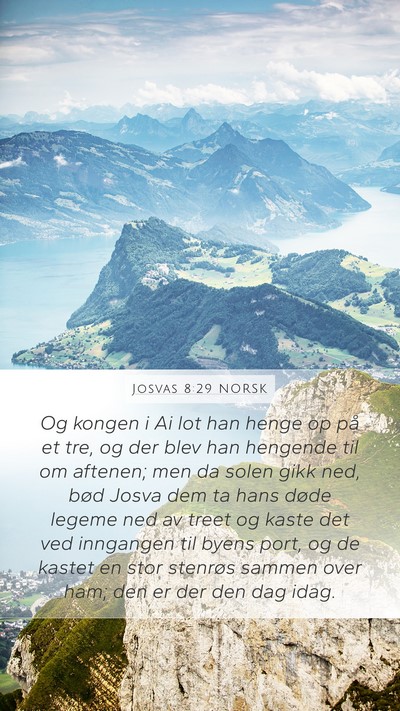 Josvas 8:29 NORSK Bible Verse Image
