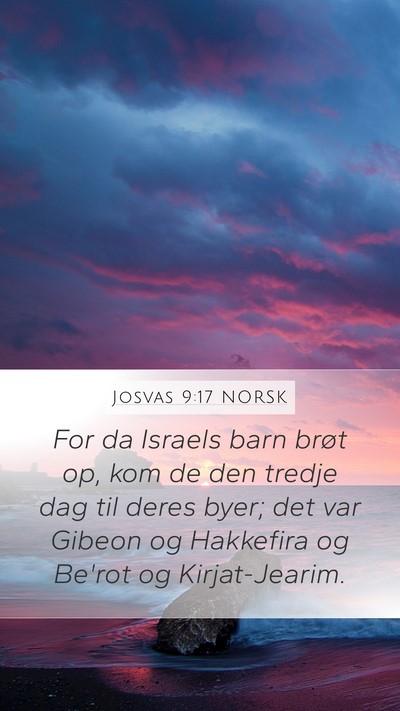 Josvas 9:17 NORSK Bible Verse Image