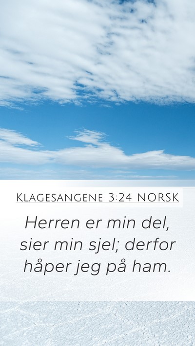 Klagesangene 3:24 NORSK Bible Verse Image