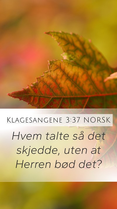 Klagesangene 3:37 NORSK Bible Verse Image