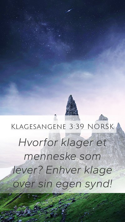 Klagesangene 3:39 NORSK Bible Verse Image