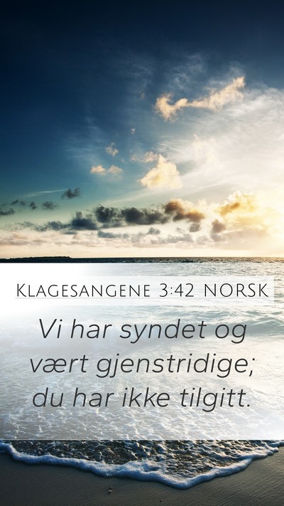 Klagesangene 3:42 NORSK Bible Verse Image