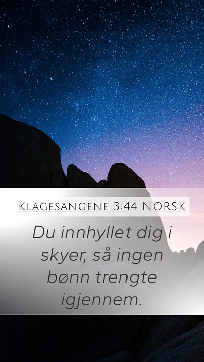 Klagesangene 3:44 NORSK Bible Verse Image