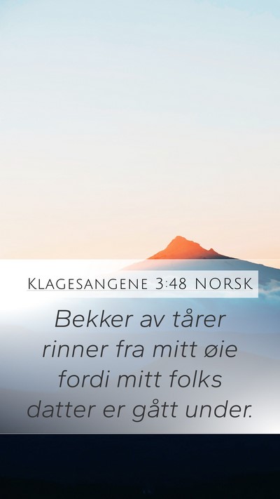 Klagesangene 3:48 NORSK Bible Verse Image