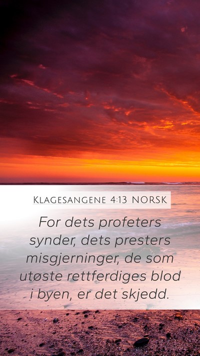 Klagesangene 4:13 NORSK Bible Verse Image