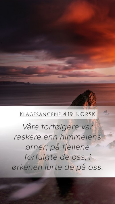 Klagesangene 4:19 NORSK Bible Verse Image