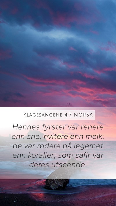 Klagesangene 4:7 NORSK Bible Verse Image
