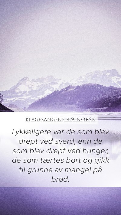 Klagesangene 4:9 NORSK Bible Verse Image