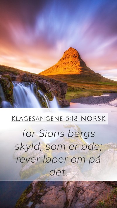 Klagesangene 5:18 NORSK Bible Verse Image