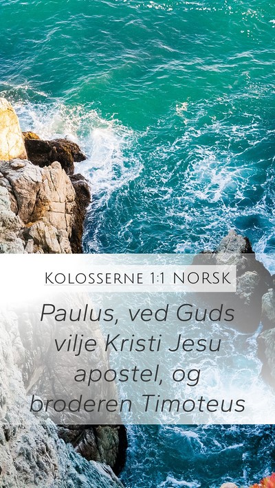 Kolosserne 1:1 NORSK Bible Verse Image