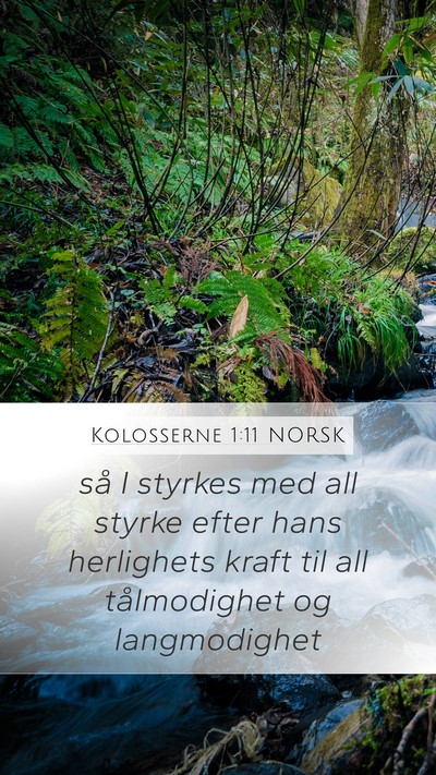 Kolosserne 1:11 NORSK Bible Verse Image