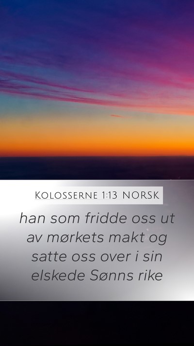 Kolosserne 1:13 NORSK Bible Verse Image