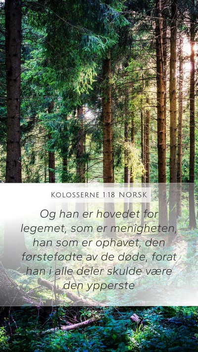 Kolosserne 1:18 NORSK Bible Verse Image