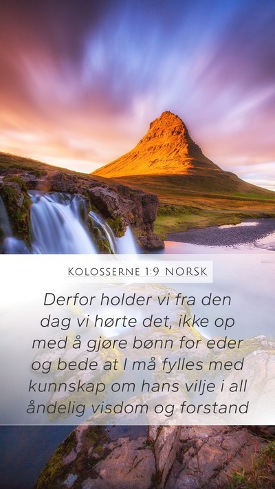 Kolosserne 1:9 NORSK Bible Verse Image