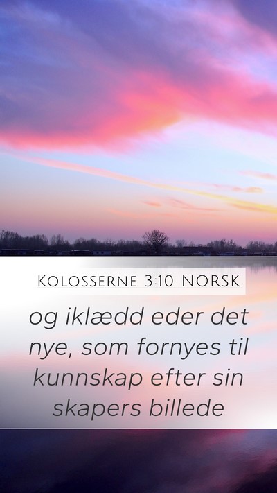 Kolosserne 3:10 NORSK Bible Verse Image