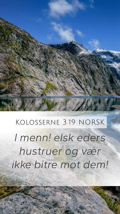Kolosserne 3:19 NORSK Bible Verse Image